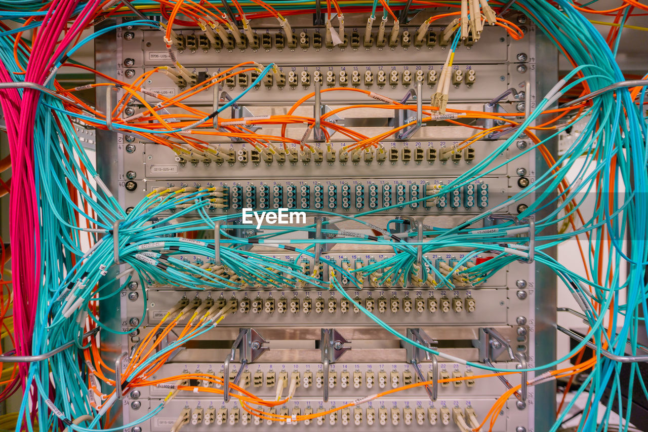 Close-up of computer cables