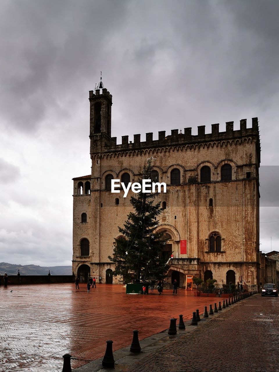 Historic building against cloudy sky