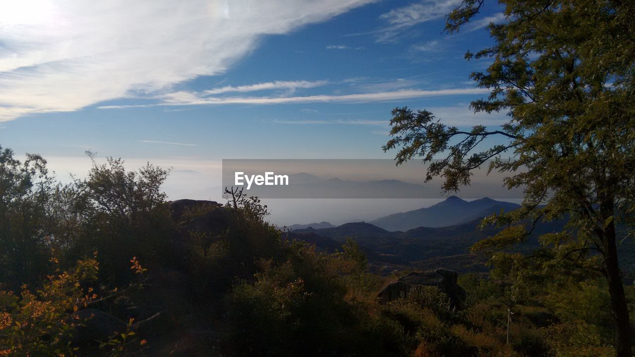 Scenic view of landscape against cloudy sky