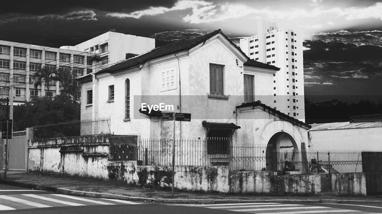 Exterior of buildings against sky