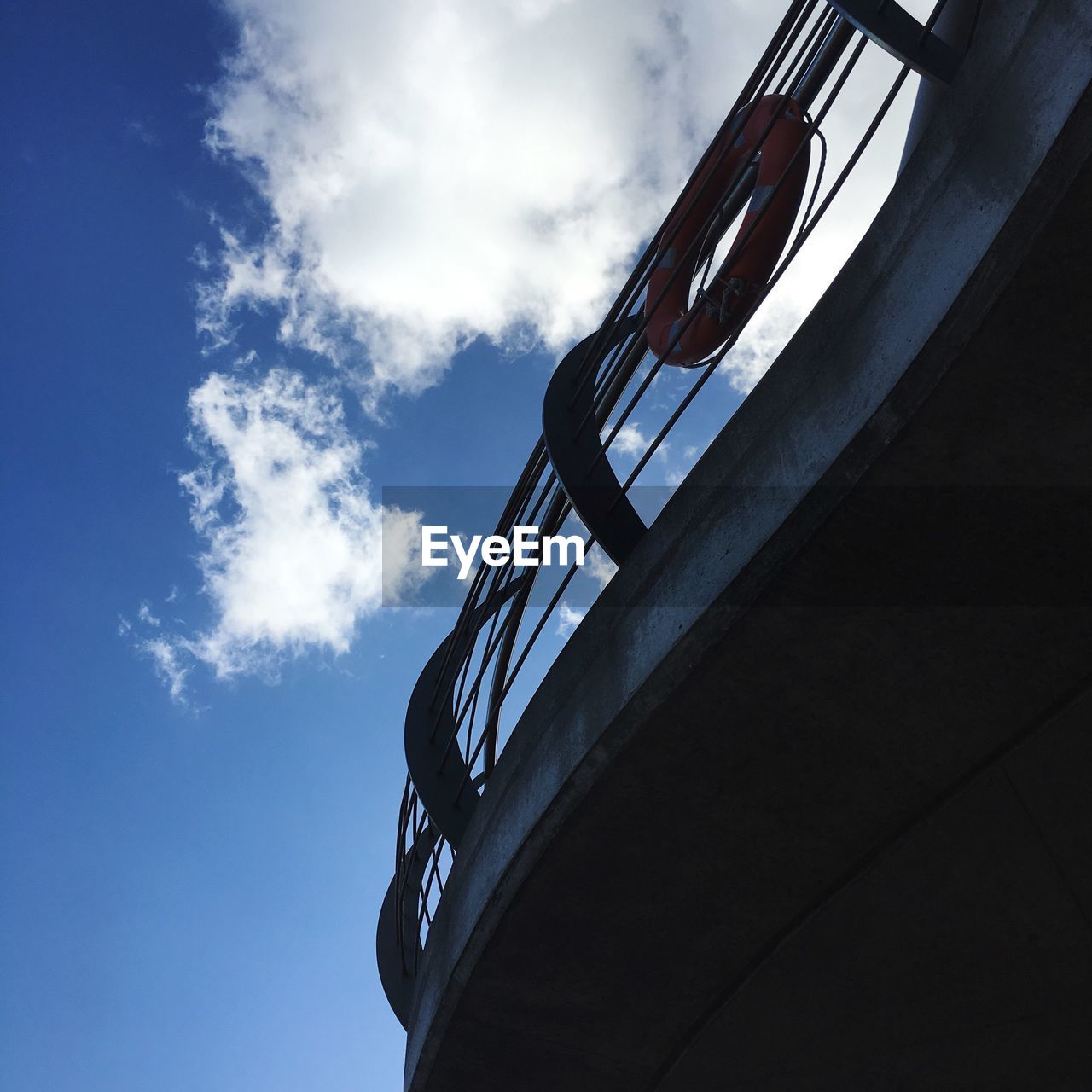 Low angle view of boat against sky