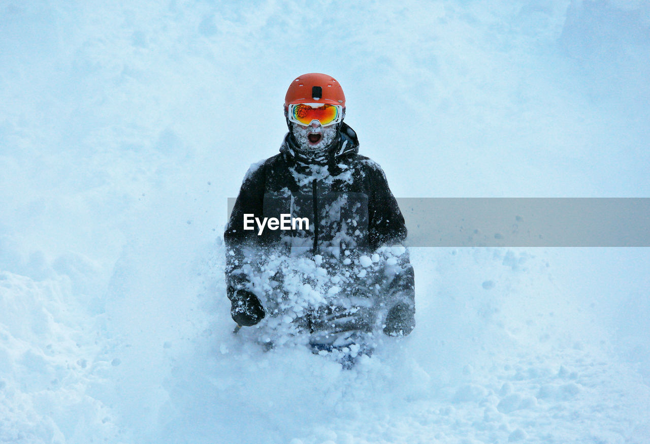 Man in snow