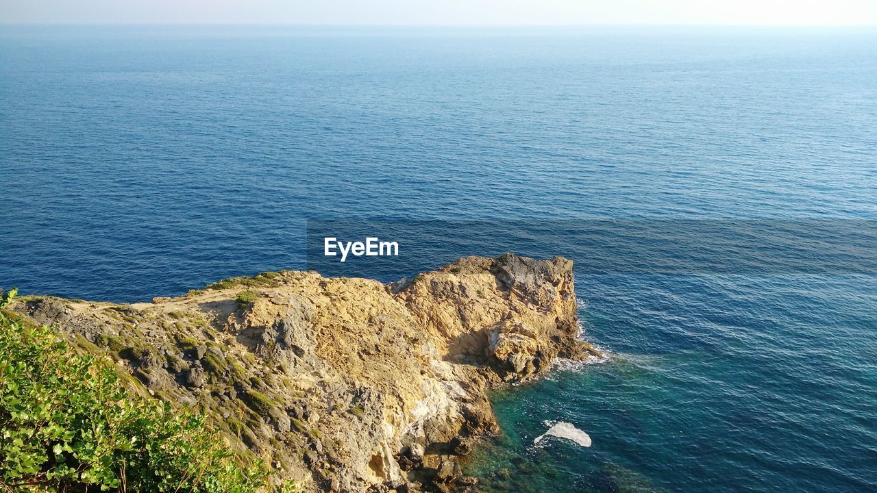 High angle view of sea against sky