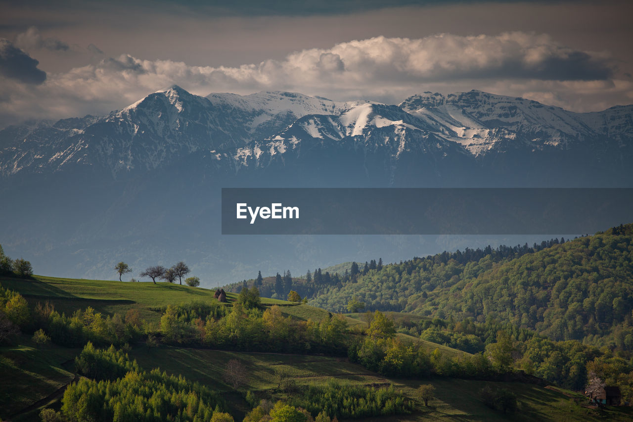 Mountain landscape in the spring season.