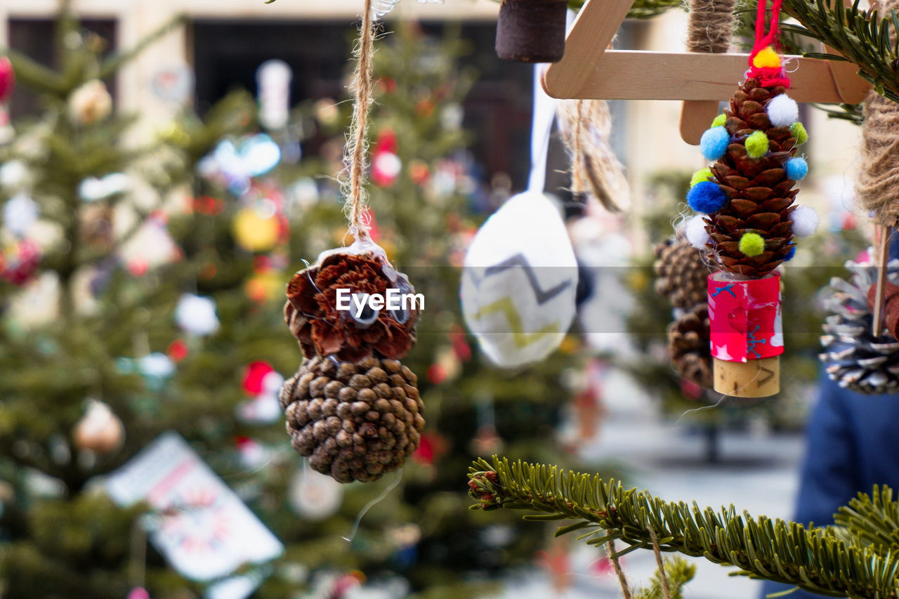 close-up of christmas decoration