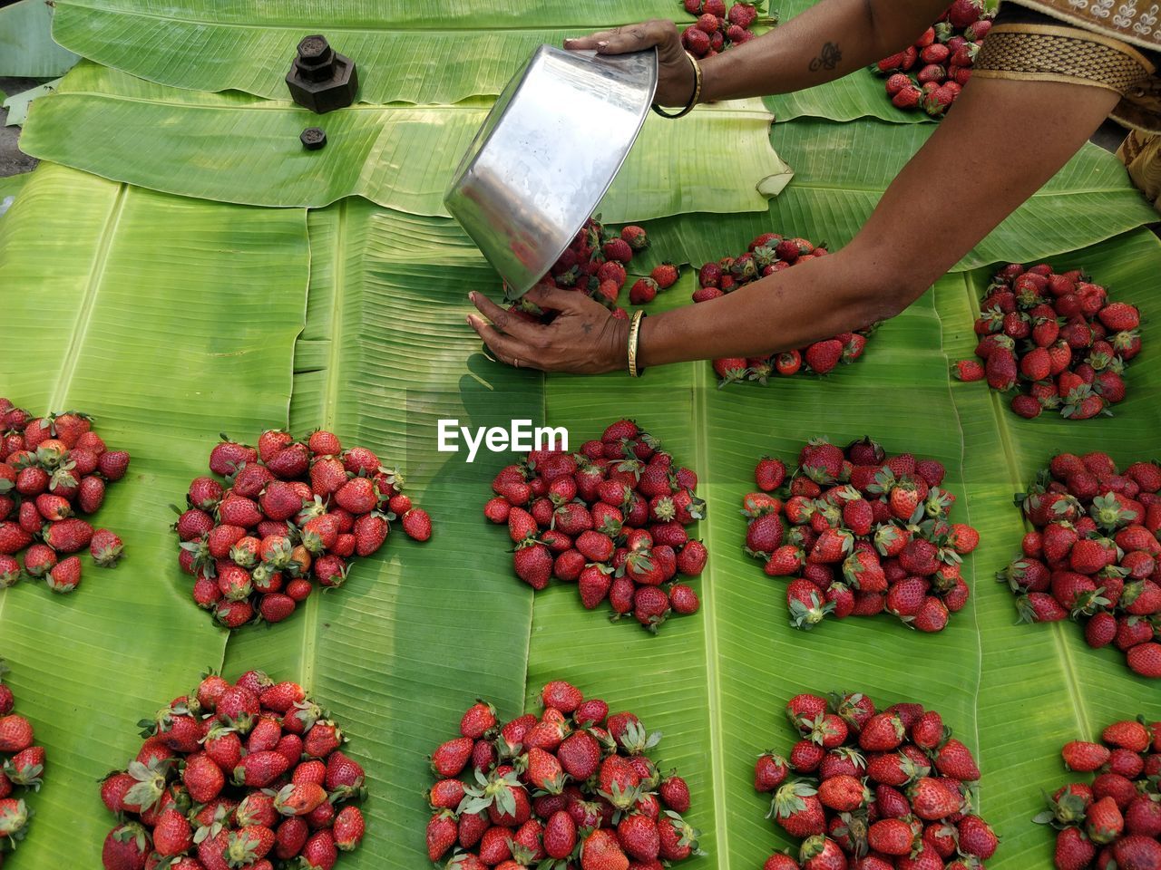 Various fruits for sale at market stall