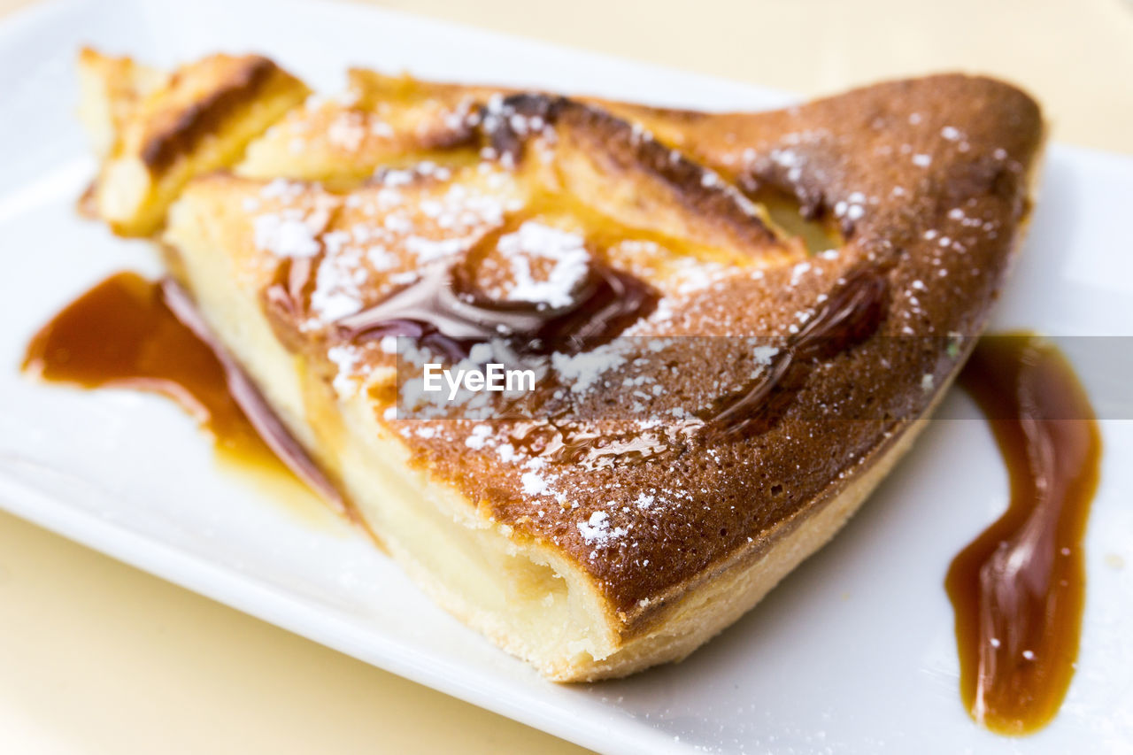 Close-up of cake served on plate