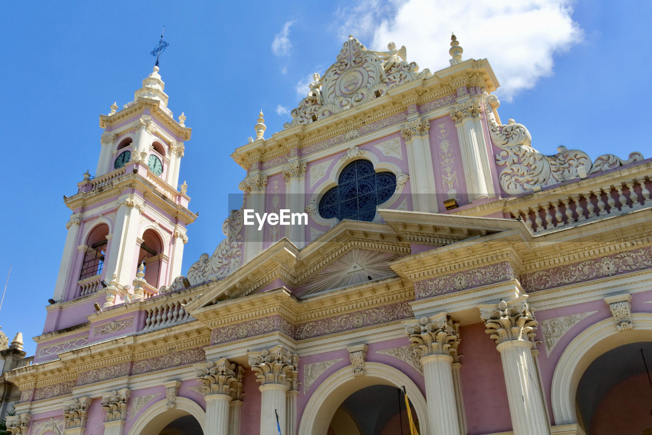 Low angle view of historic building against sky