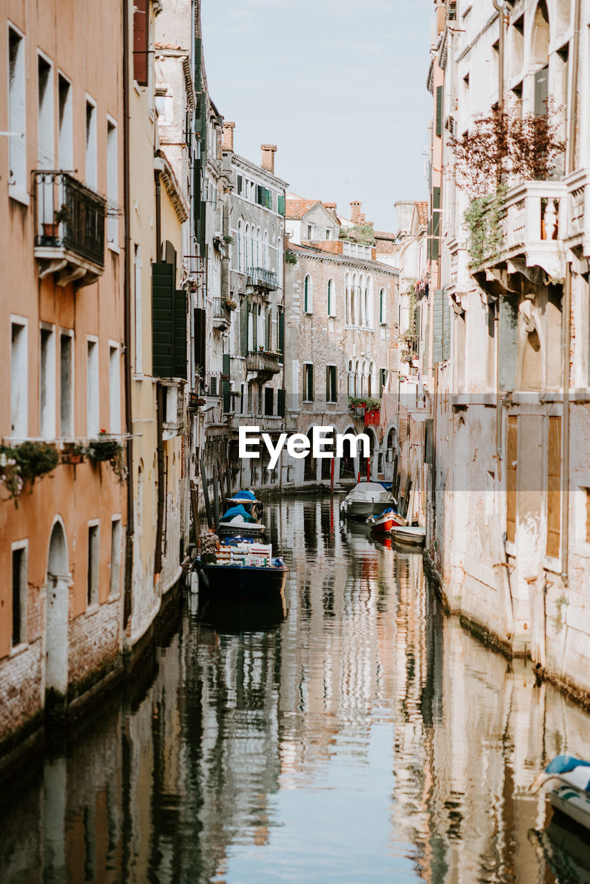 Canal amidst buildings in city