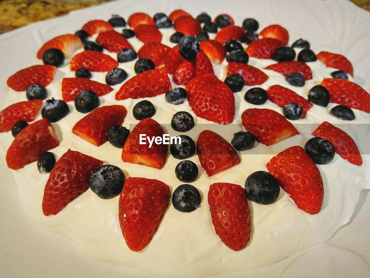 Close-up of fruits on dessert