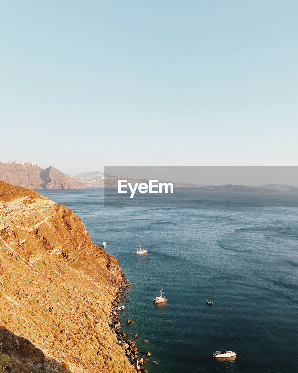 Sailing in oia, santorini