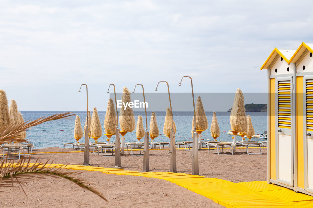 Panoramic view of beach against sky