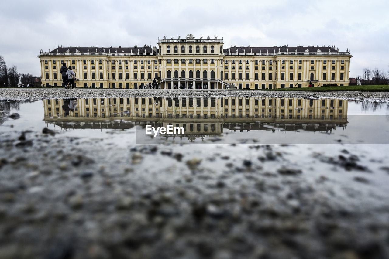 Schonbrunn palace reflection on lake