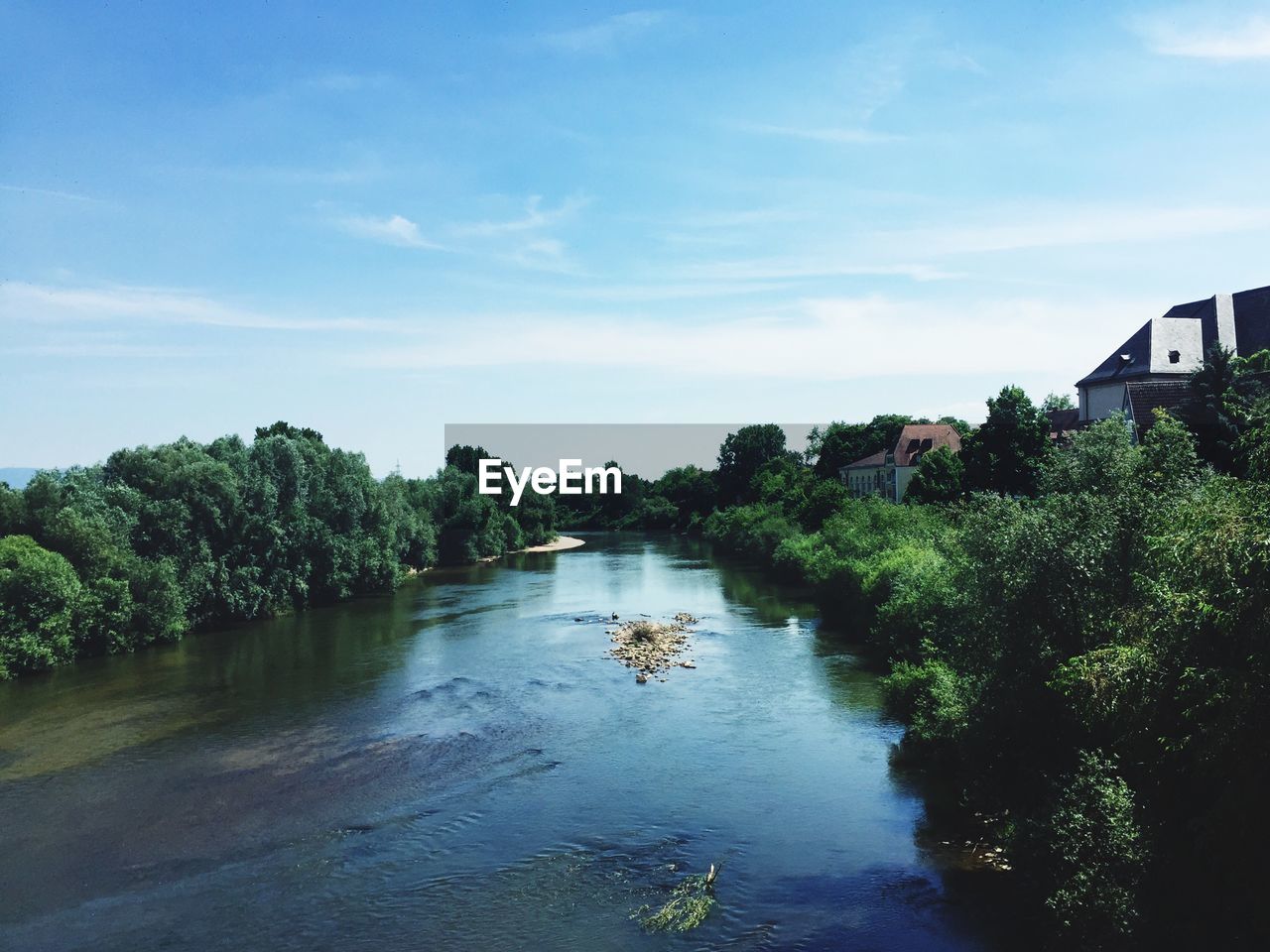 Scenic view of river against sky