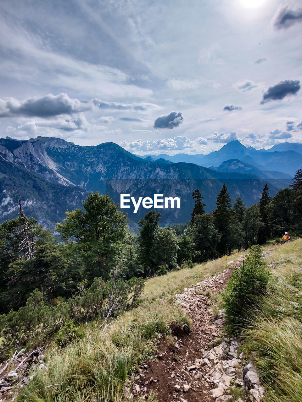 mountain, scenics - nature, landscape, environment, sky, beauty in nature, plant, mountain range, cloud, nature, tree, wilderness, land, ridge, coniferous tree, pinaceae, tranquility, travel, pine tree, travel destinations, tranquil scene, non-urban scene, no people, valley, forest, pine woodland, adventure, snow, grass, outdoors, plateau, walking, mountain pass, tourism, mountain peak, idyllic, activity, meadow, cold temperature, winter, day, leisure activity, rural scene, snowcapped mountain, summer, remote, footpath