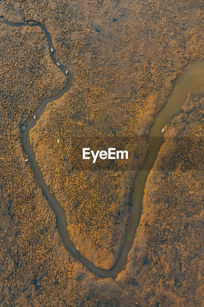 Aerial view of river amidst landscape