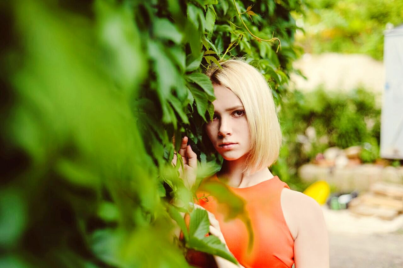 Portrait of young woman