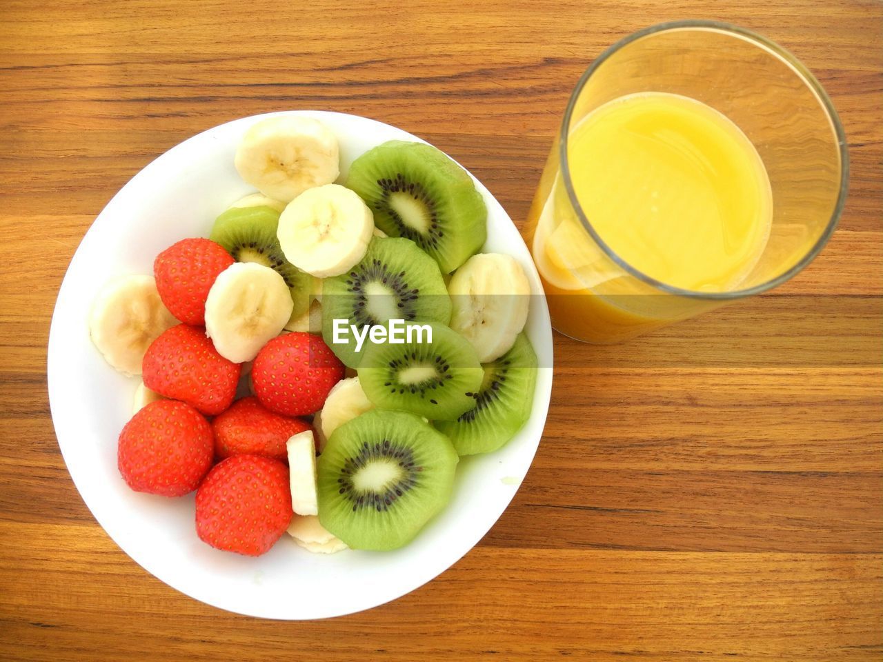 High angle view of fruits in bowl