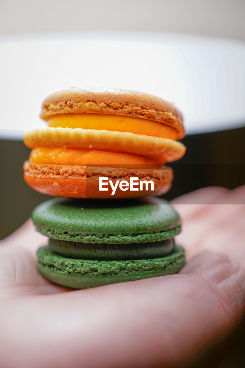 close-up of cookies on table