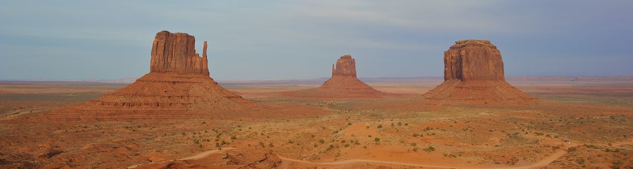 Scenic view of monument valley