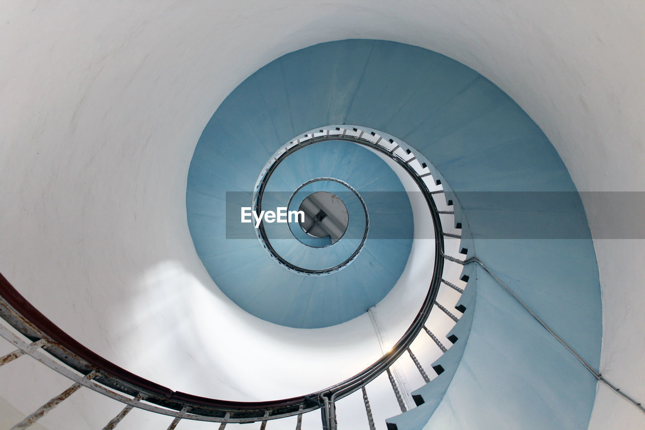 Low angle view of spiral staircase