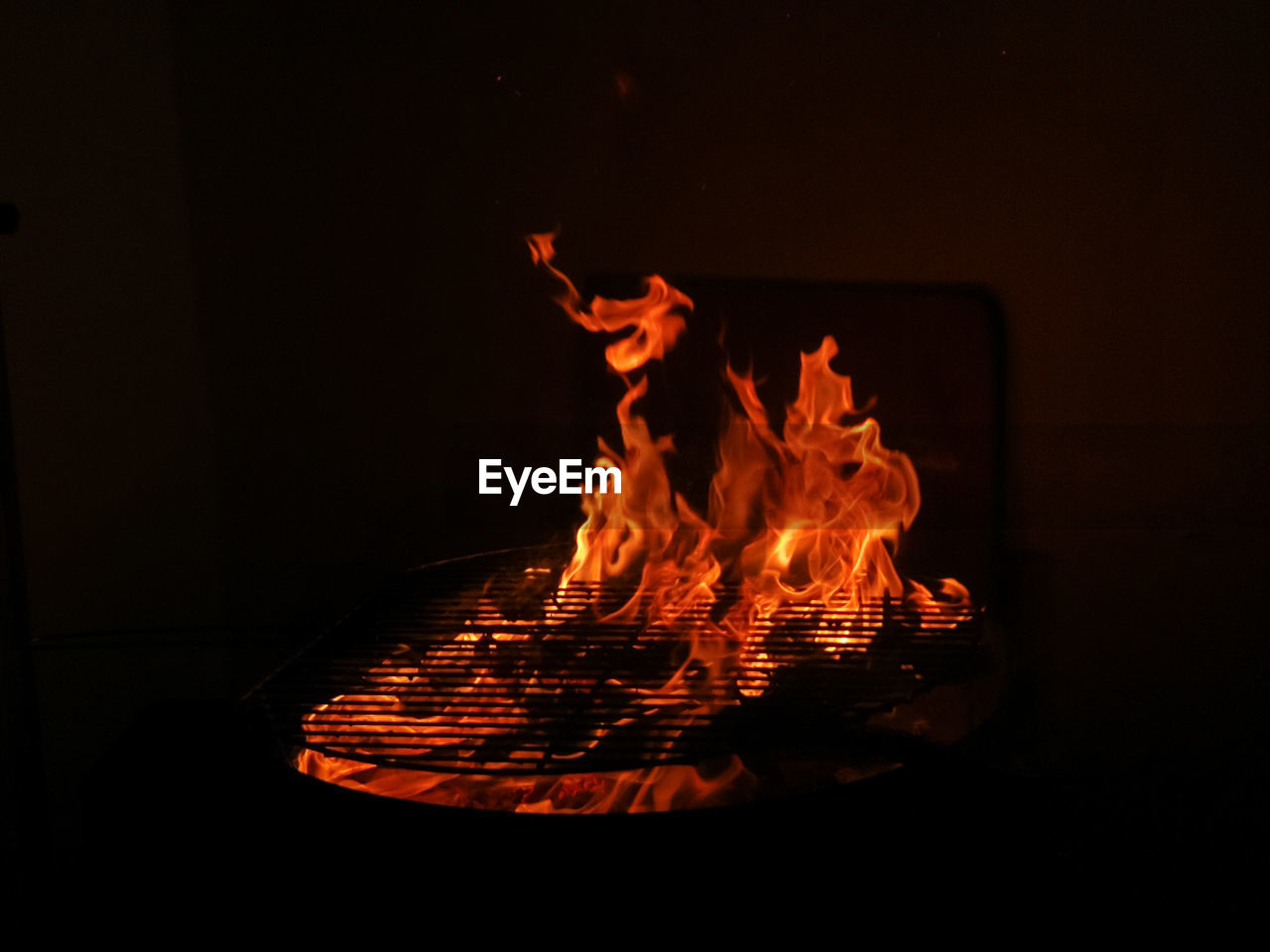 Blurred motion of fire at night