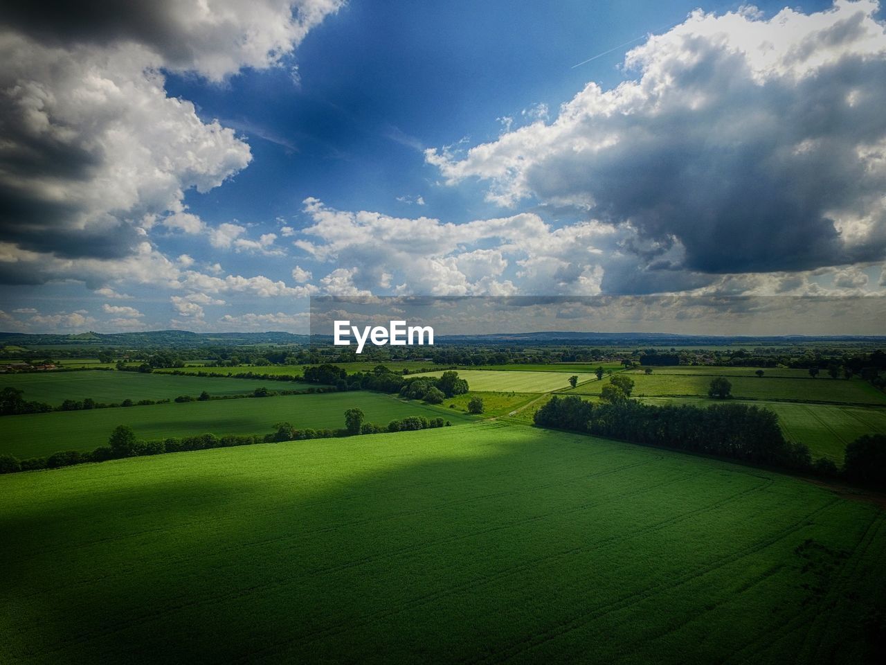 SCENIC VIEW OF GRASSY FIELD AGAINST SKY