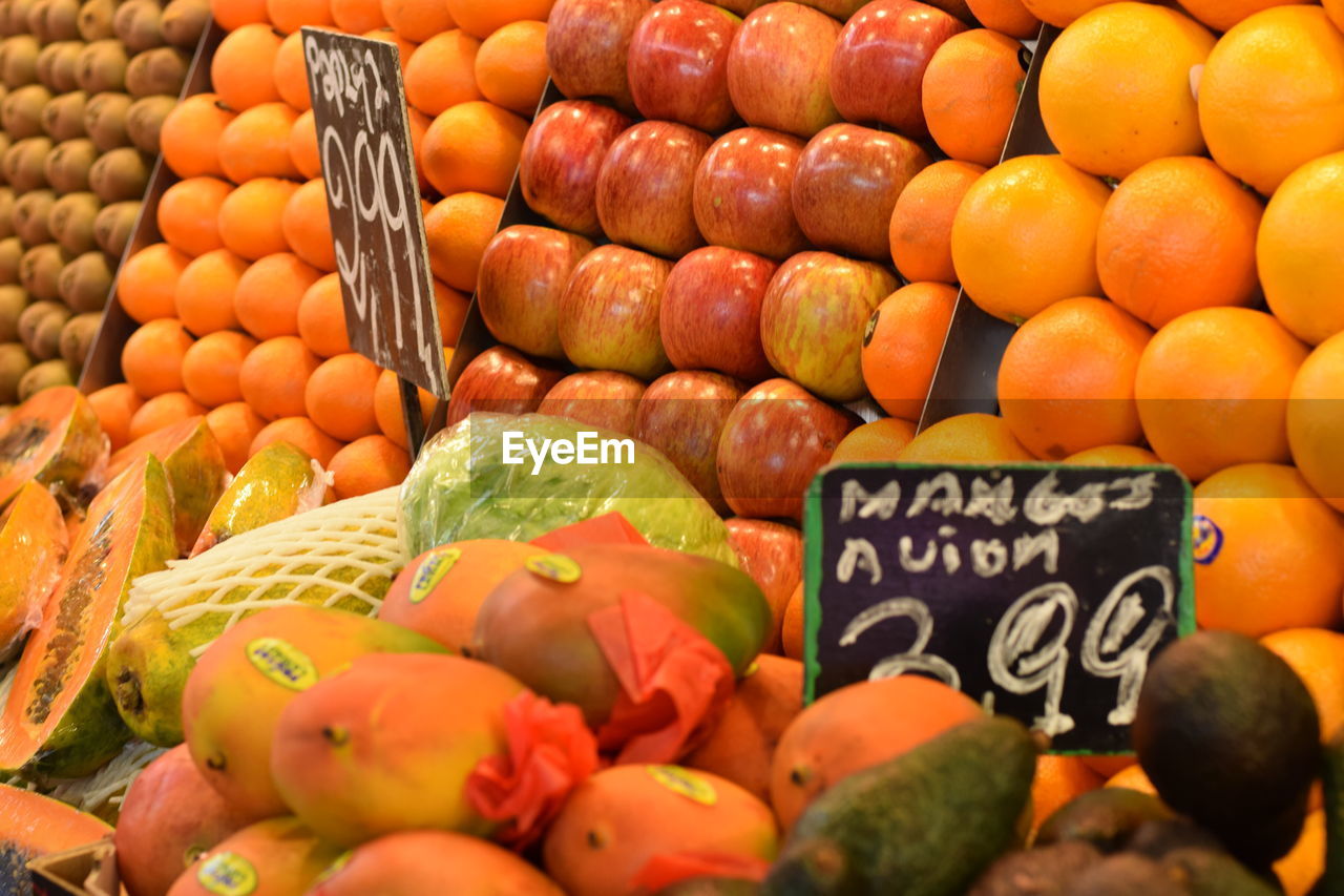 Close-up of fruits for sale