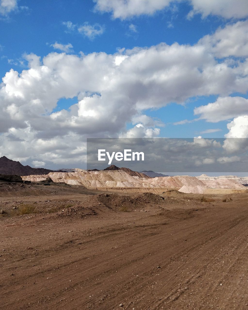 Scenic view of desert against sky