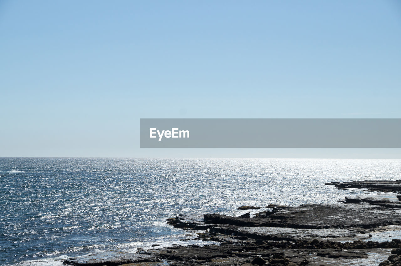 VIEW OF SEA AGAINST CLEAR SKY