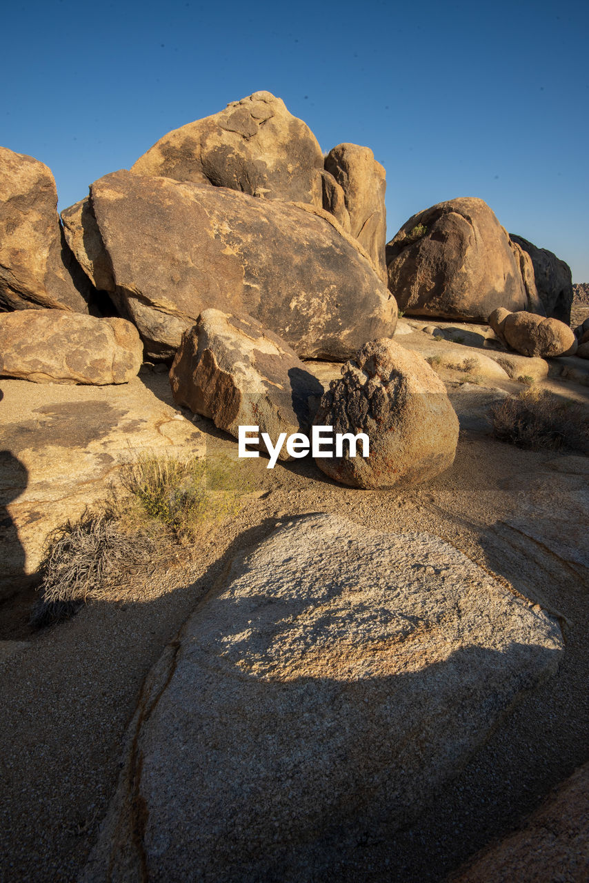 Rock formations against sky in desert