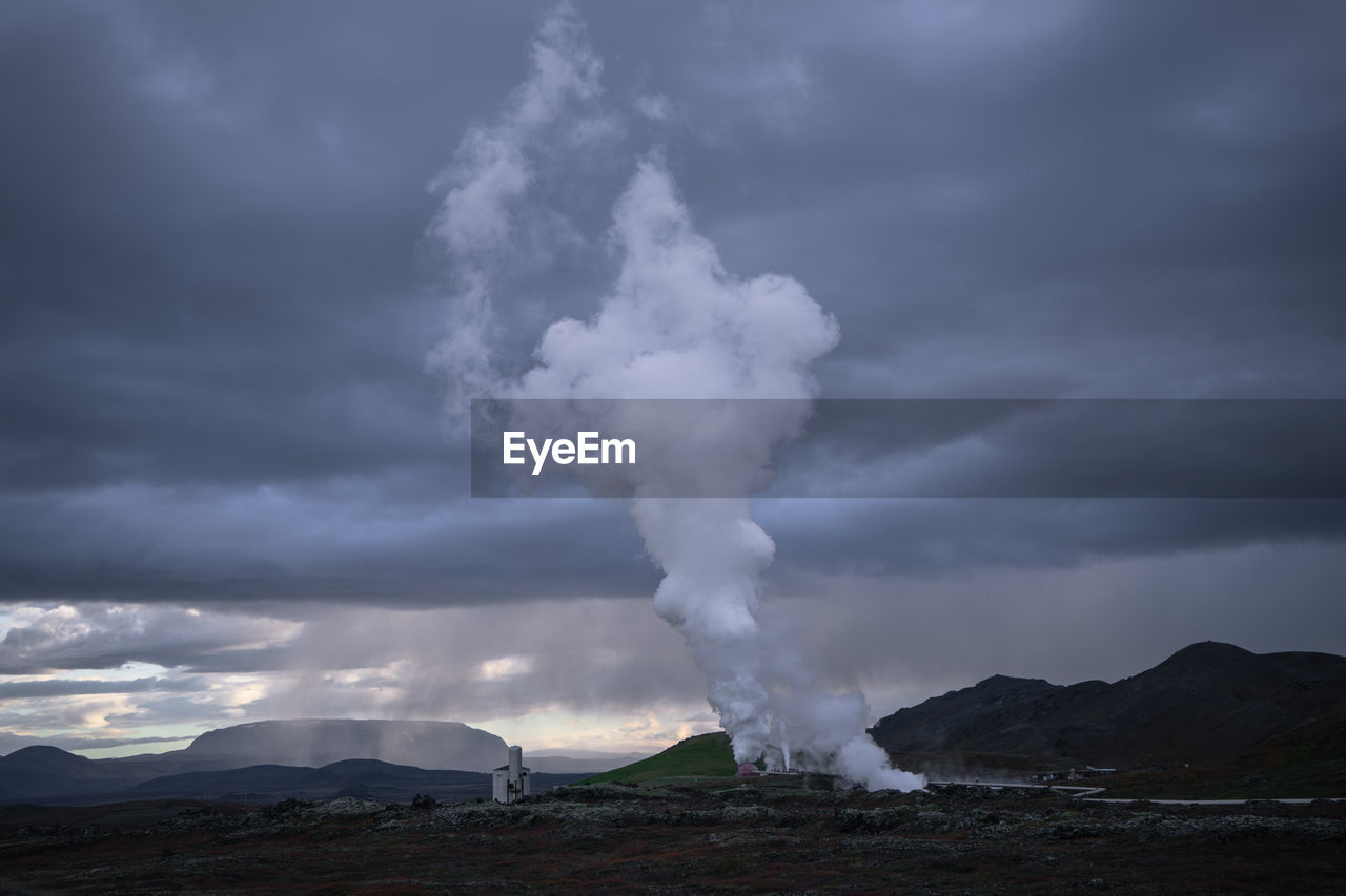 Panoramic view of dramatic landscape