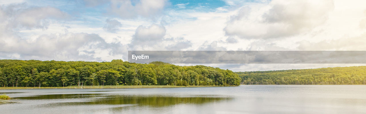 Beautiful landscape summer scene day view at canadian ontario kettles lake in midland area. 