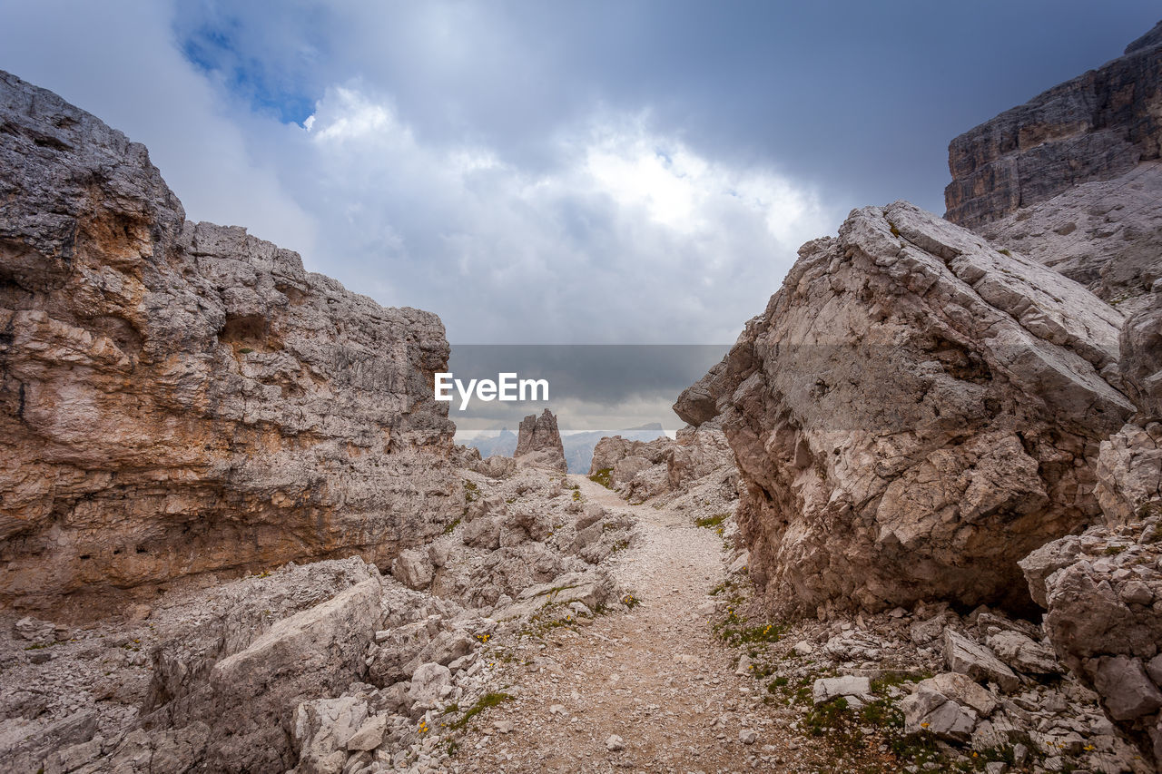 PANORAMIC VIEW OF ROCK FORMATION AGAINST SKY