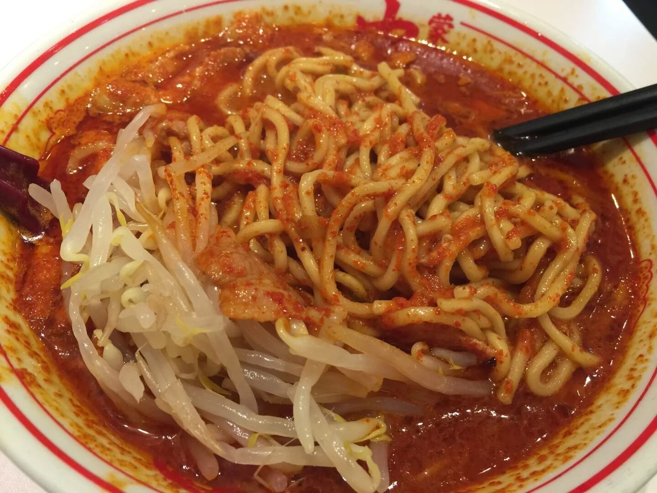 Close-up of noodle soup served in bowl