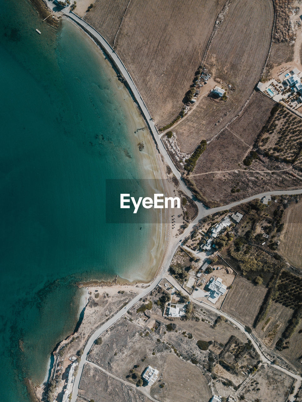 High angle view of surf on beach