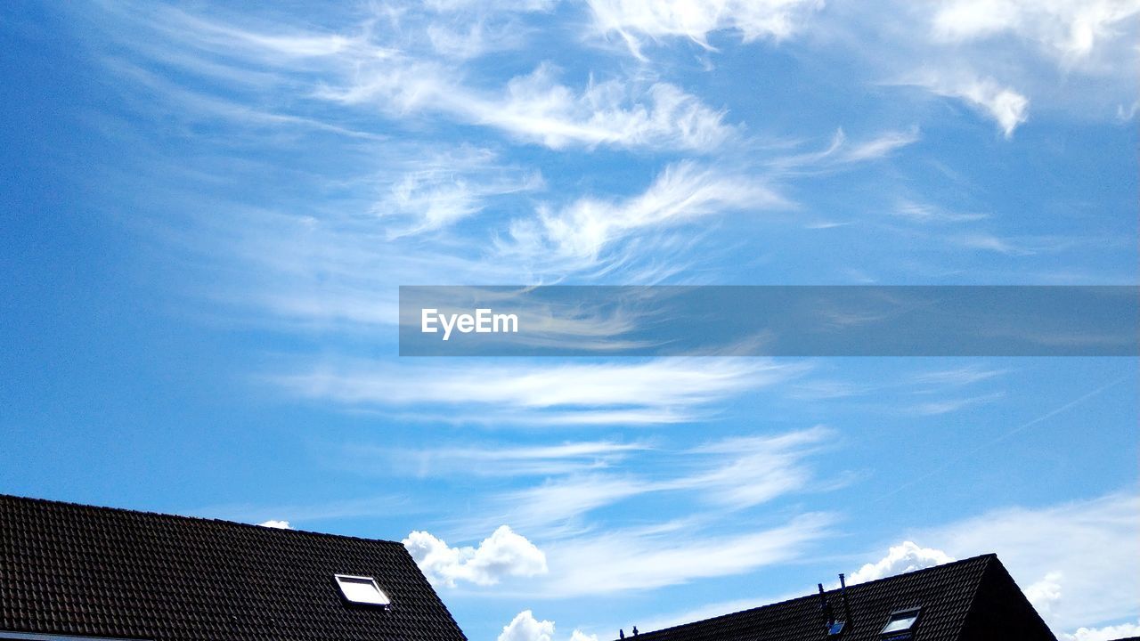 Low angle view of buildings against sky