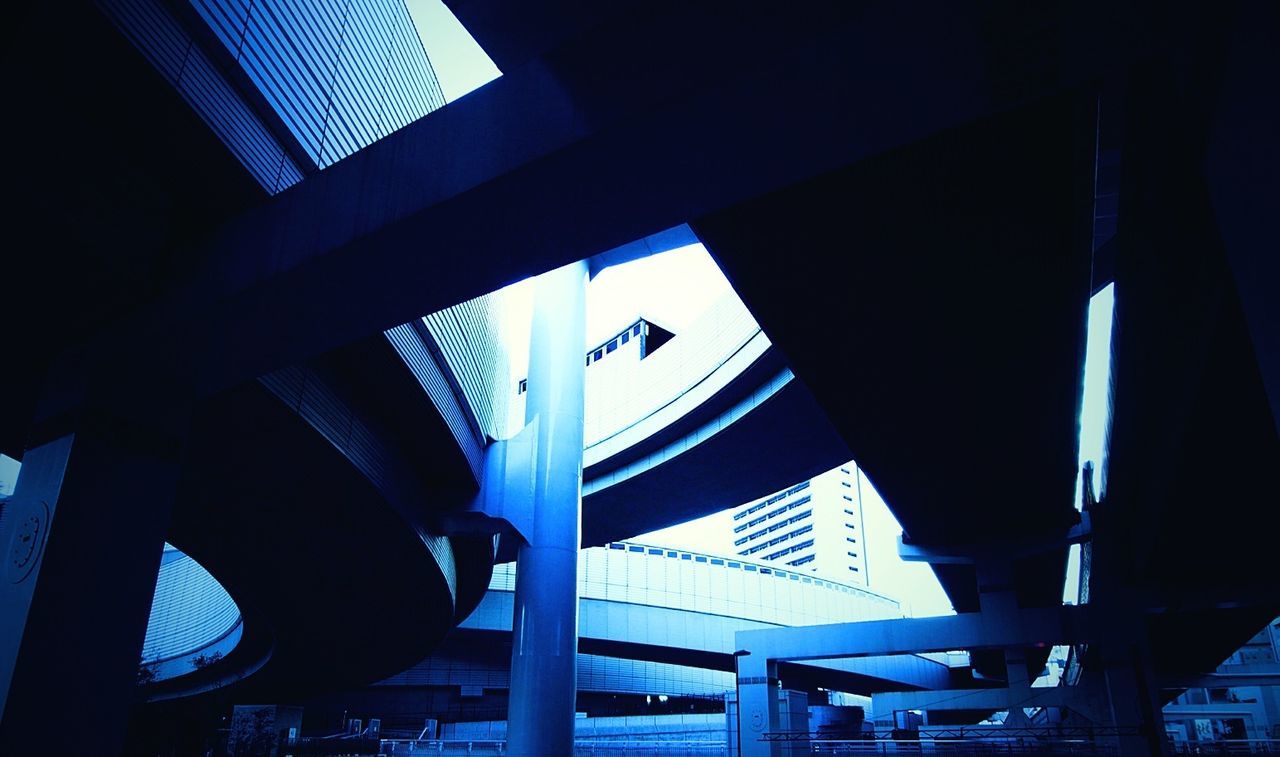 LOW ANGLE VIEW OF ILLUMINATED BUILDING