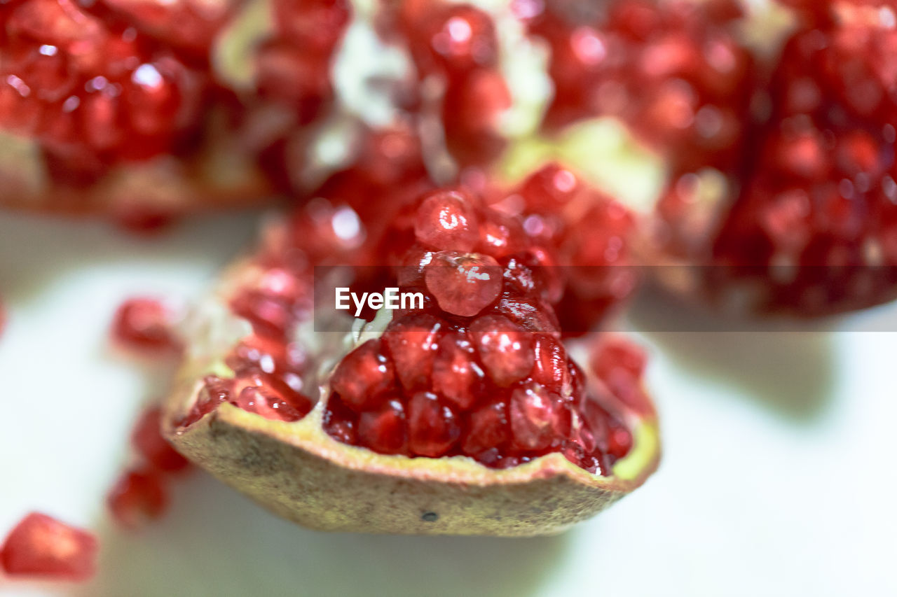 high angle view of pomegranate