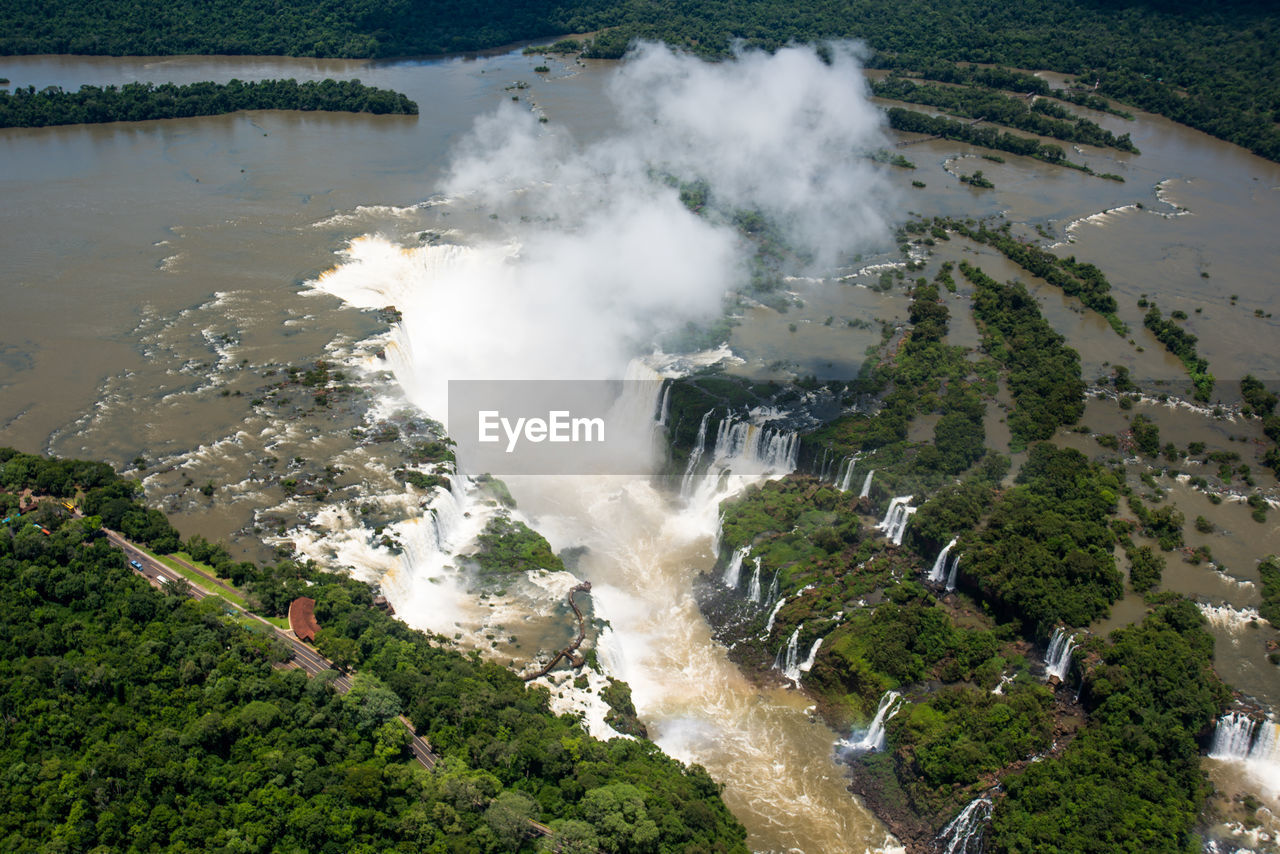 Aerial view of iguacu falls