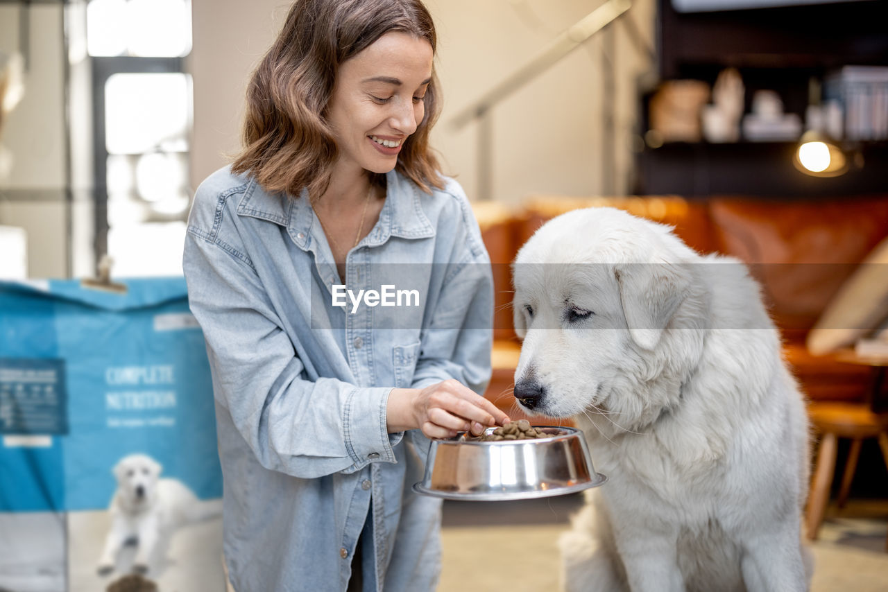 Happy woman with dog
