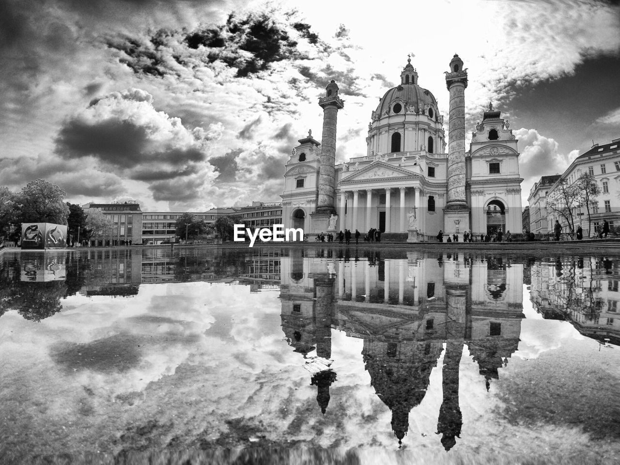 REFLECTION OF TEMPLE IN WATER