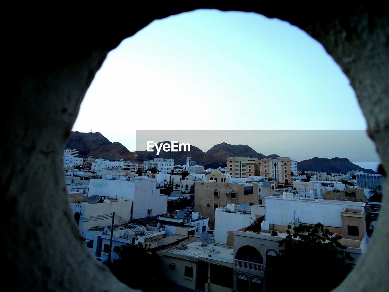 High angle view of cityscape against sky