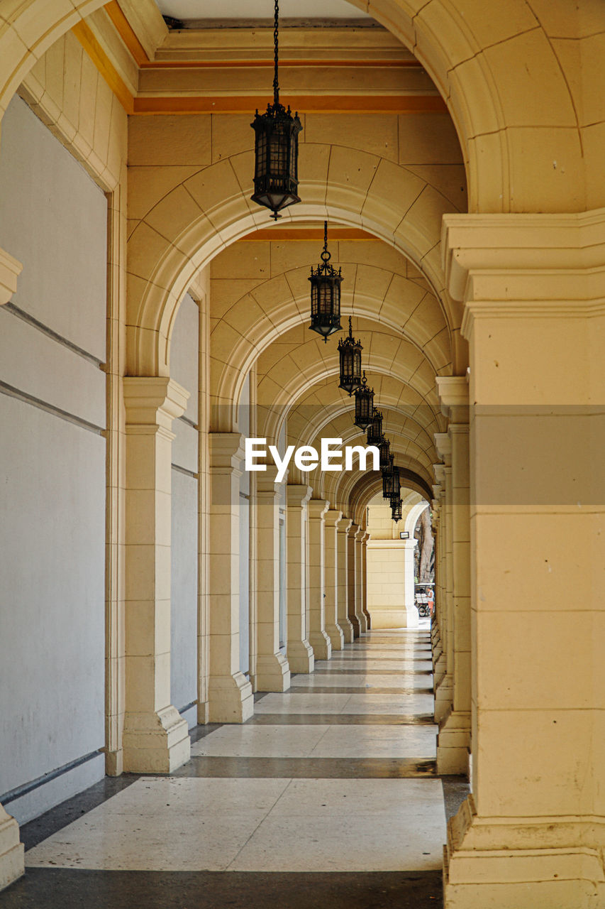 Empty corridor of building