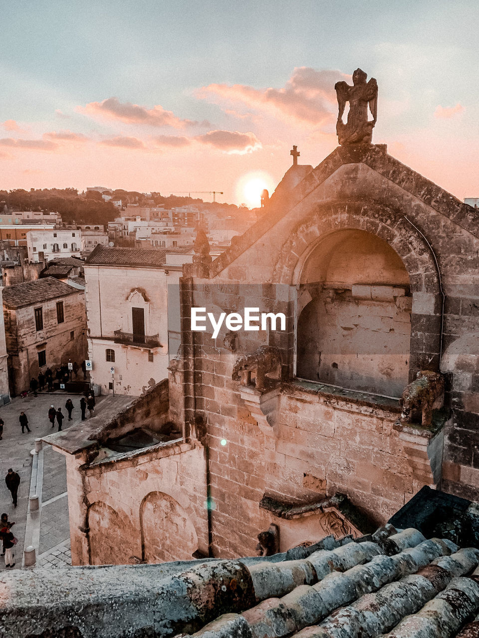 OLD RUINS OF BUILDING DURING SUNSET