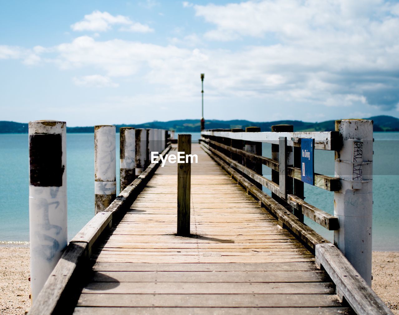 Wooden pier over sea