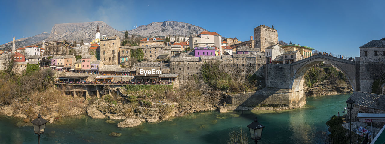 Panorama of the city of mostar, bosnia and herzegovina