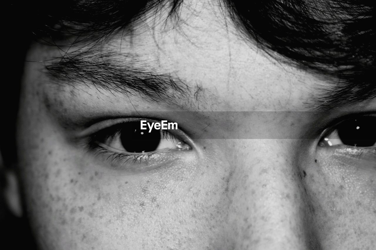 Cropped image of boy eye