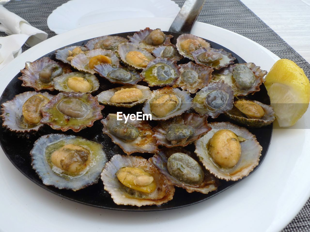 High angle view of food on table