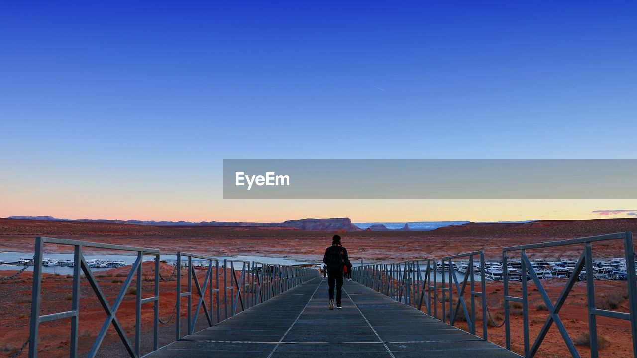 People walking on bridge in arizona